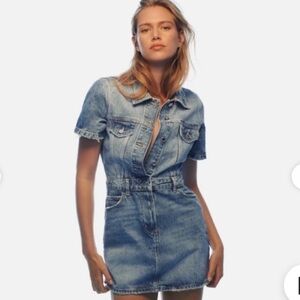 Zara Blue Denim Mini Dress